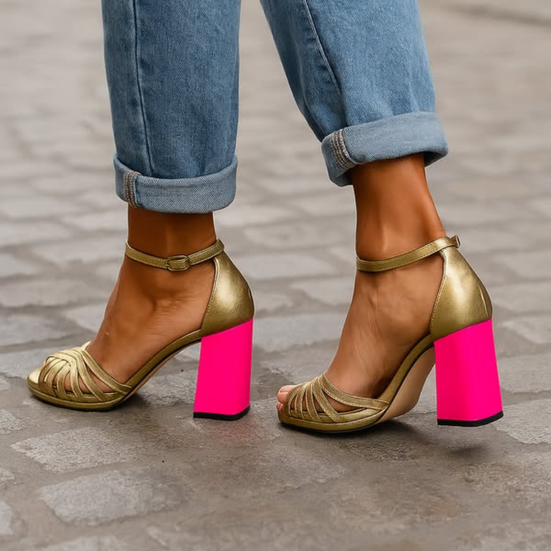 Séraphine® | Sandales à Talon Contrasté