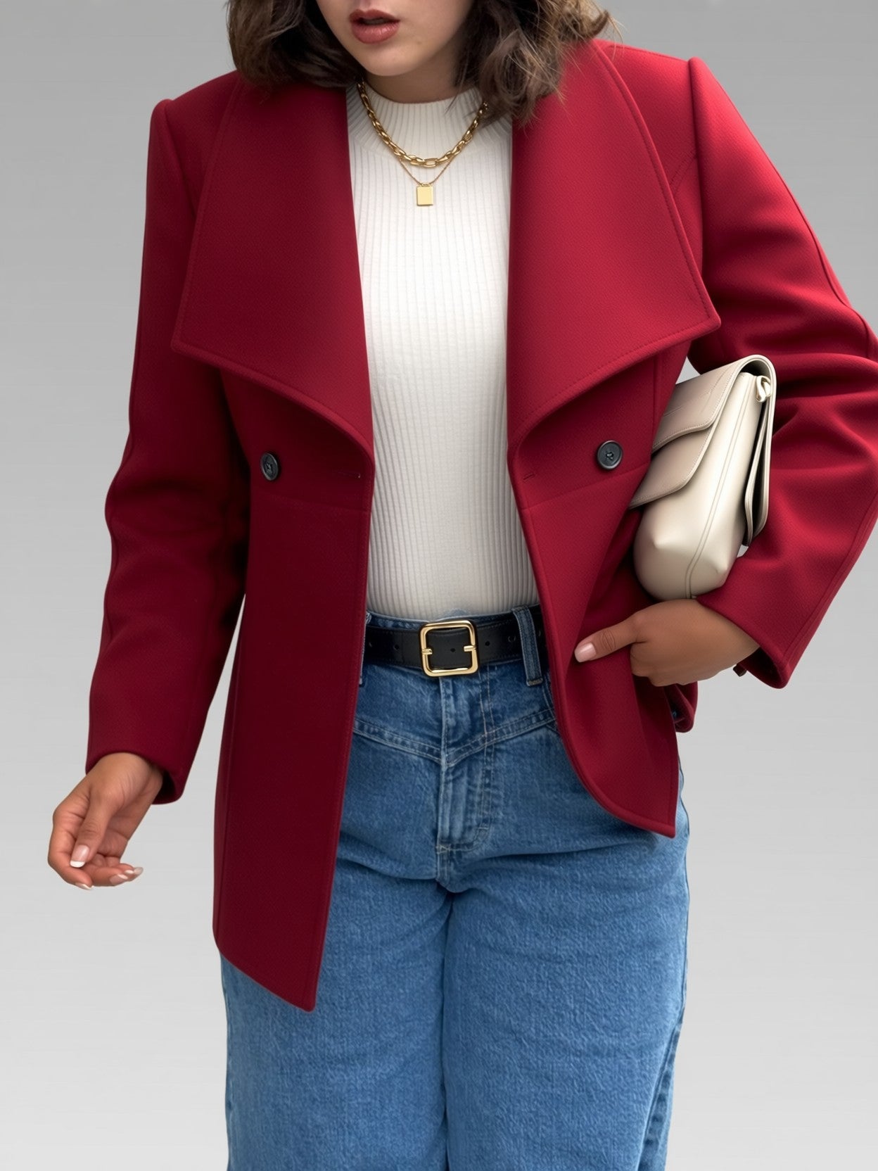 Novélie® | Cappotto da donna con colletto largo